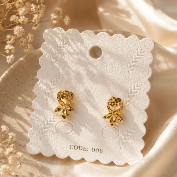 Heart shaped stud Ear Rings