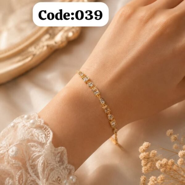 Tennis white studded Bracelet